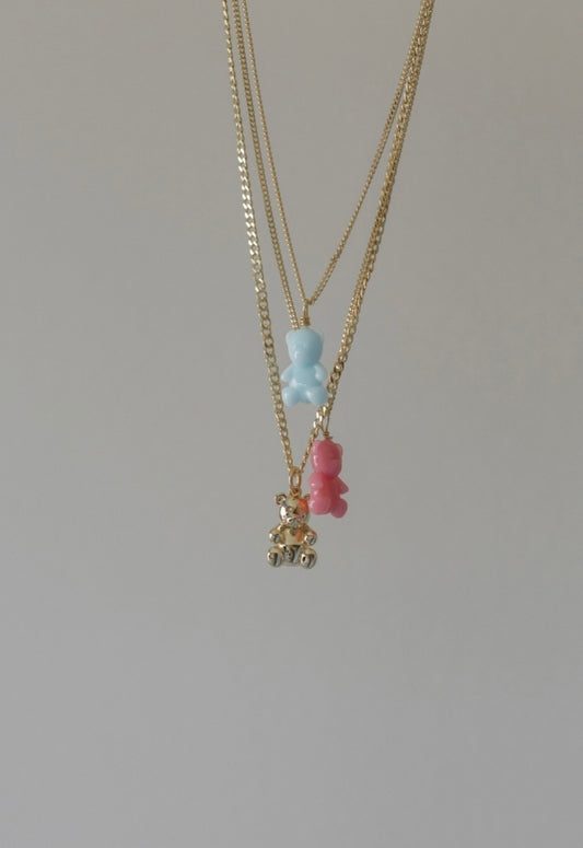 Colar Teddy Resina Colorida