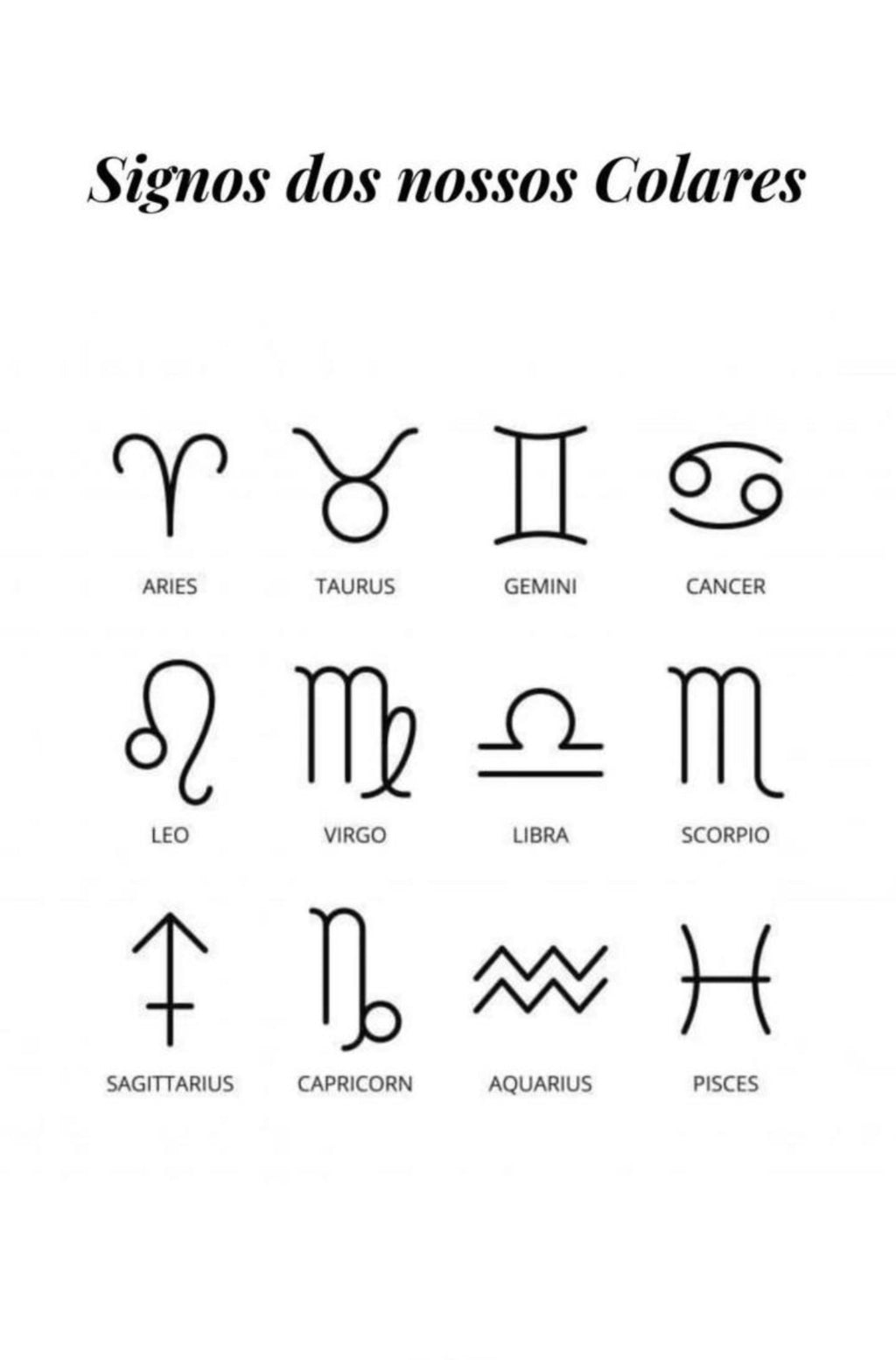 Colar signos