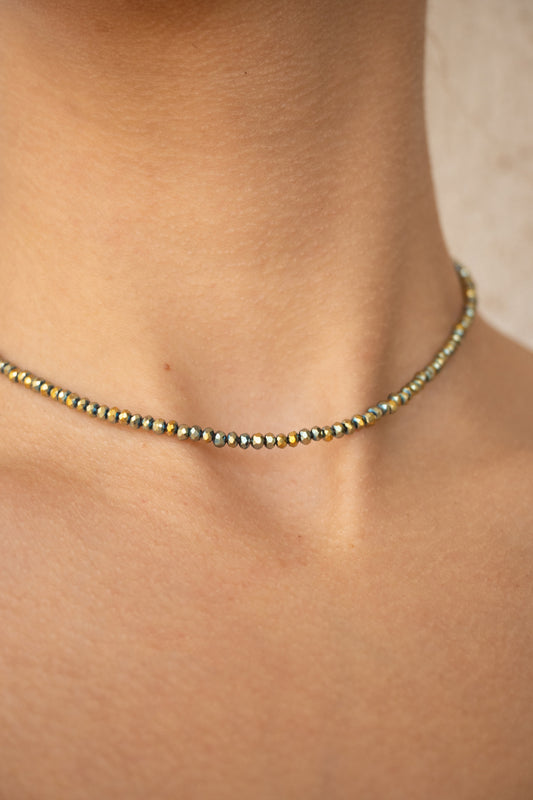 Colar summer verde metalizado