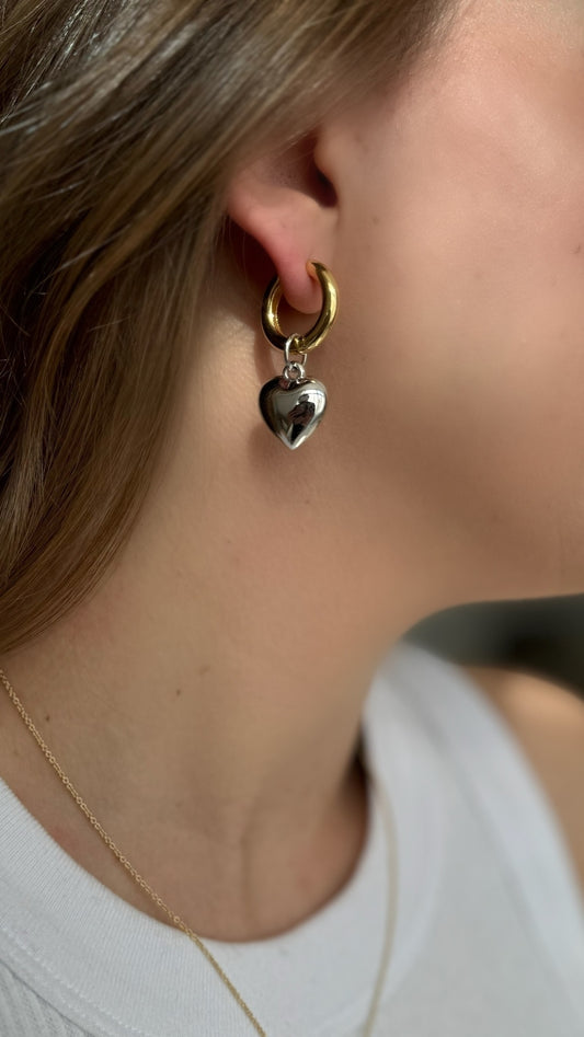 Brinco Argola Coração