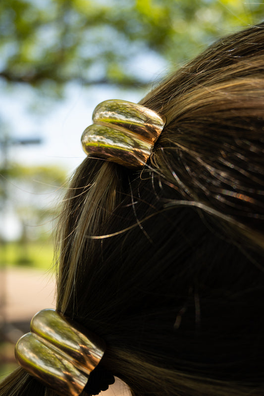 Elástico de cabelo duplo, Kit com 2 unidades