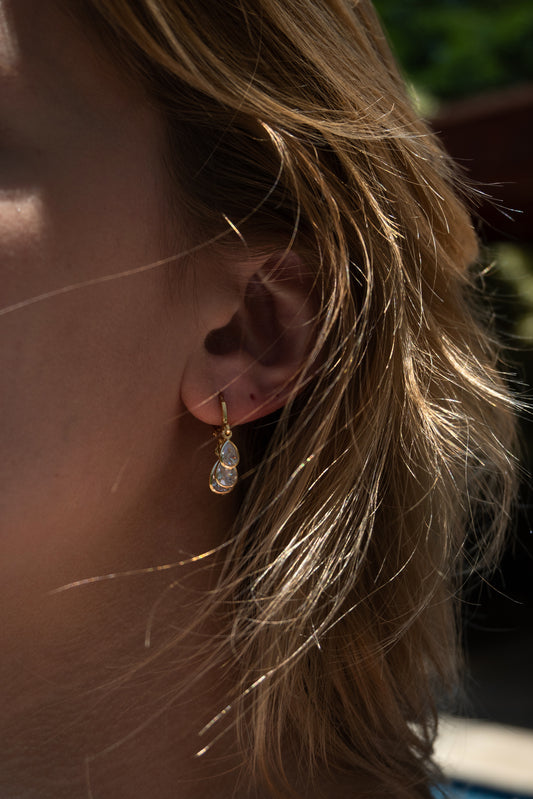 Argola gotinhas zircônia