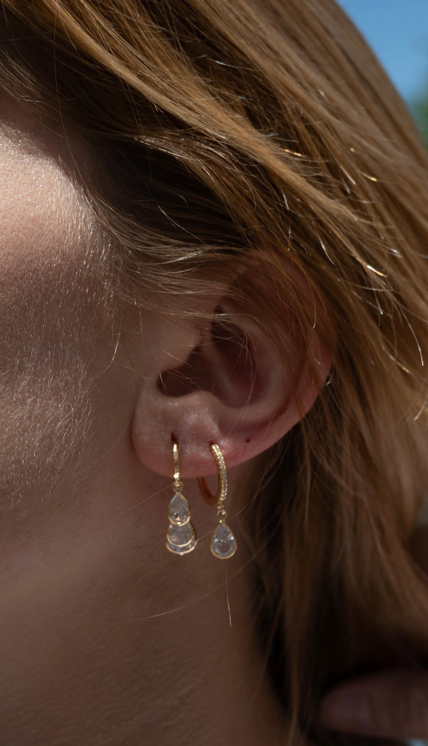 Argola gota zircônia