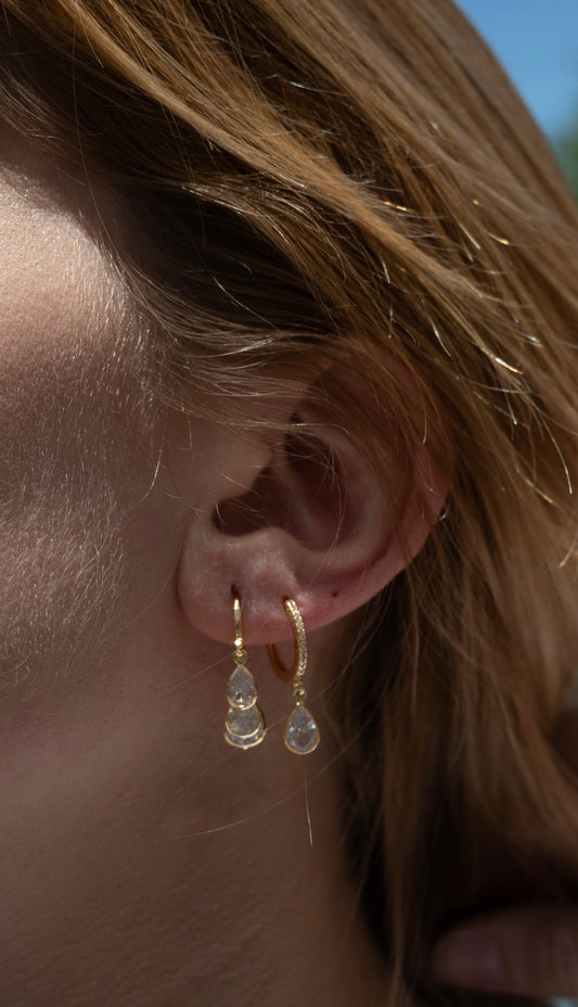 Argola gota zircônia