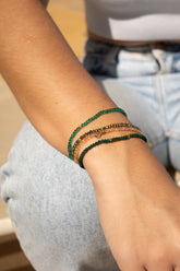 Kit pulseiras cristais verde