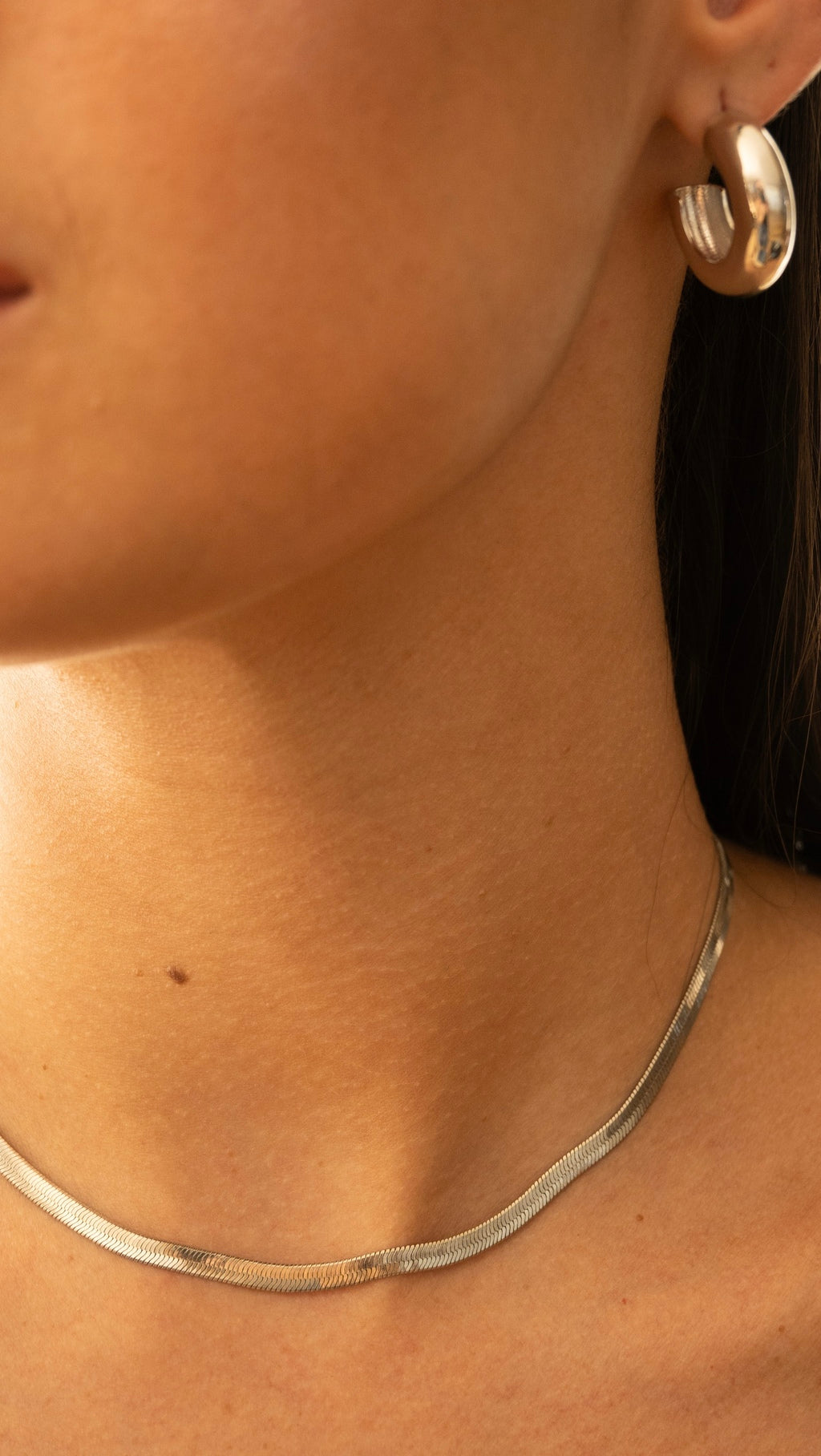 Choker fita prata