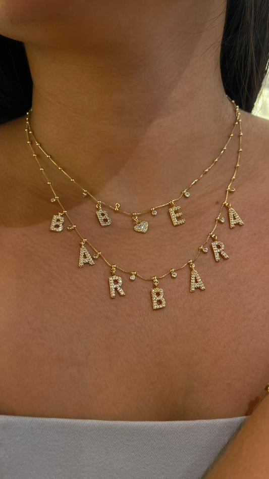 colar personalizavel nome ou iniciais