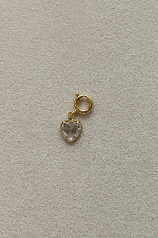 Pingente coração zircônia