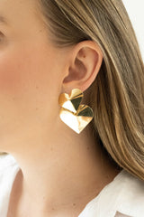 Brinco coração duplo