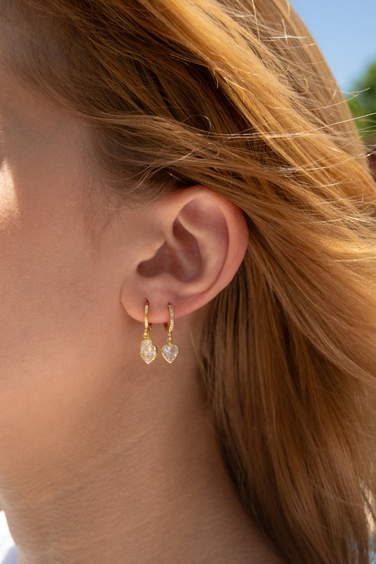 dupla argola corações zircônia