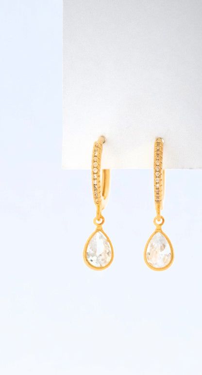 Argola gota zircônia