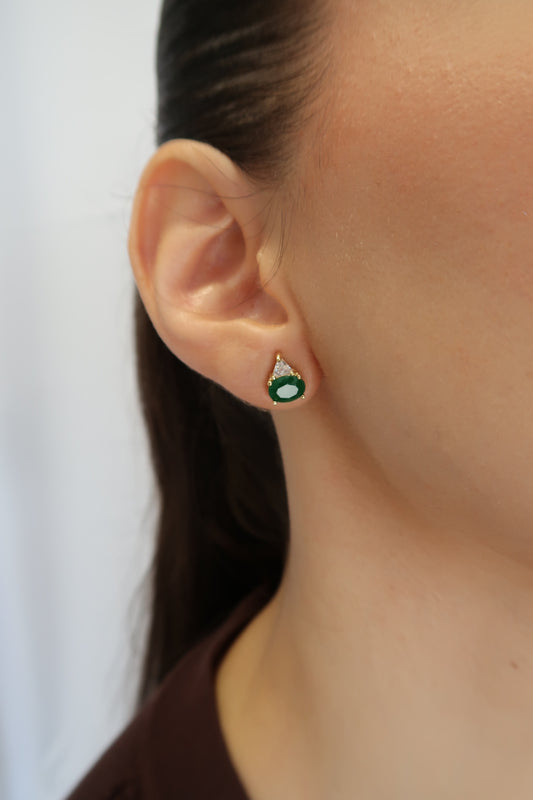 Brinco Veronica Verde Esmeralda