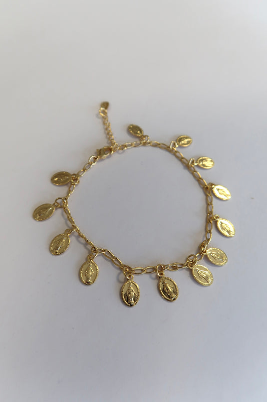 Pulseira medalhas nossa senhora