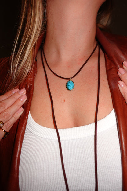 Choker Pingente Turquesa