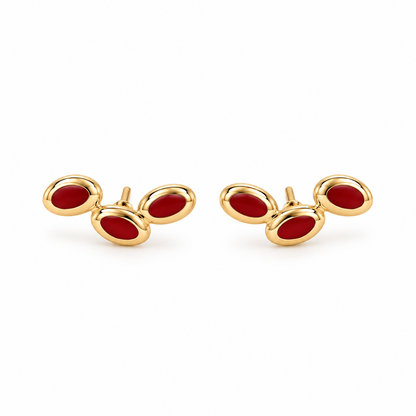 Brinco Dots Vermelho