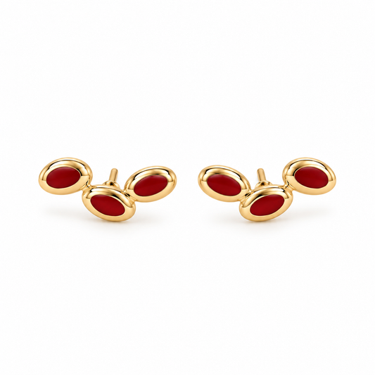 Brinco Dots Vermelho