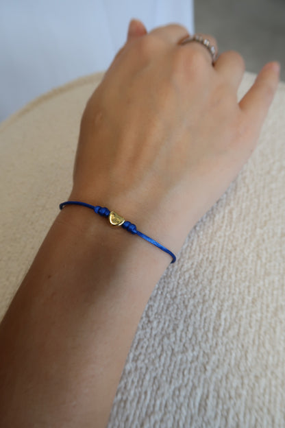 Pulseira Fio de Seda Azul Brasil