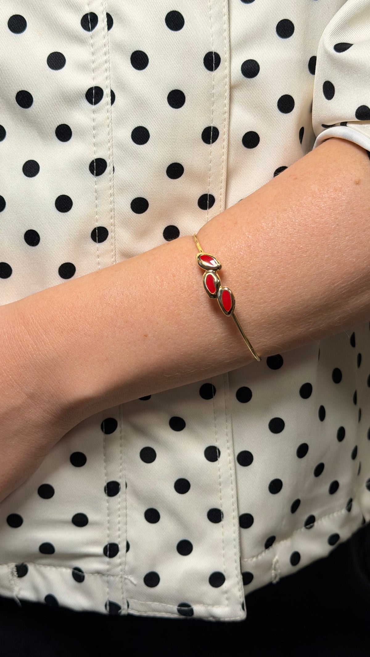 Bracelete Dots Vermelho