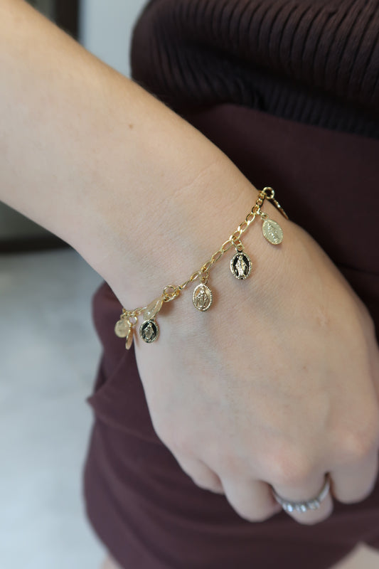 Pulseira medalhas nossa senhora