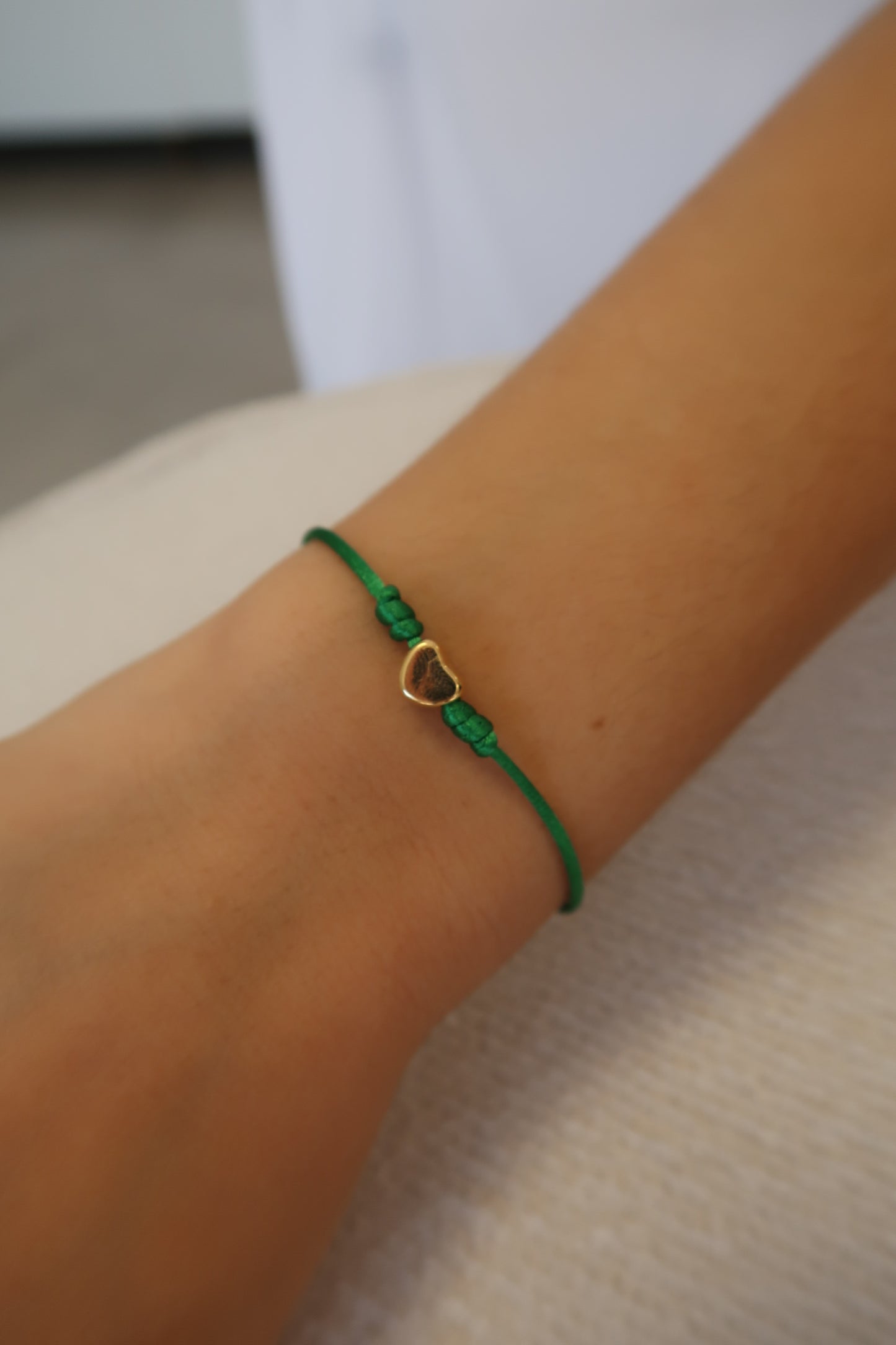 Pulseira Fio de Seda Verde Brasil