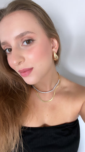 choker fita ouro