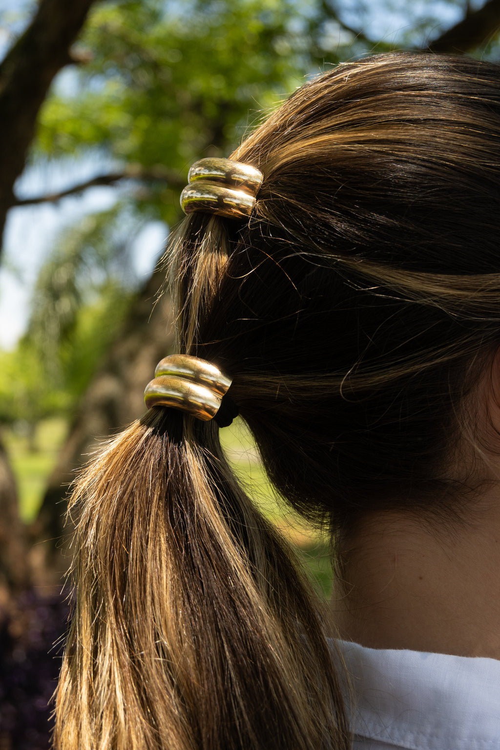 Elástico de cabelo duplo, Kit com 2 unidades